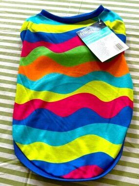 Frisco Dog Clothes Summer Tropical Waves Pet Shirt Size Small NWT
